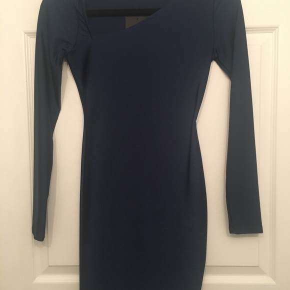 Fashion Nova Get Me Bodied Mini Dress (Navy Blue) - Picture 5 of 5